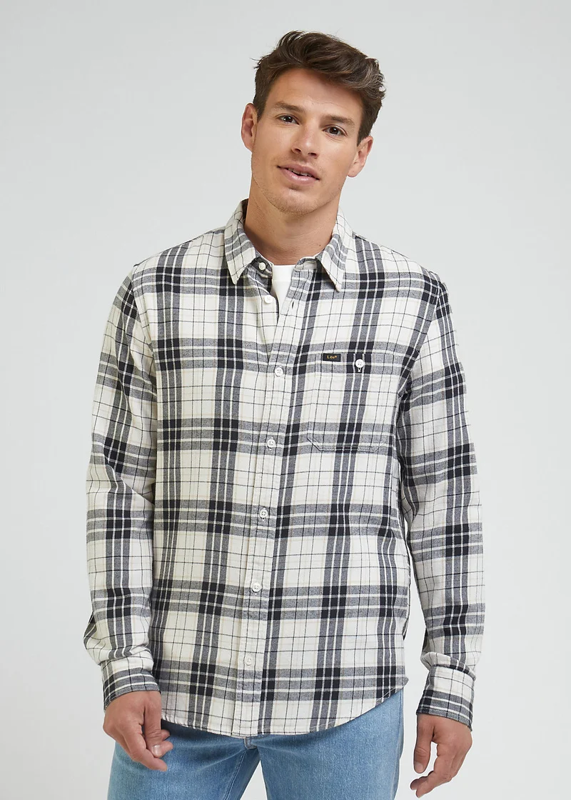 Lee Leesure Shirt Ecru Check