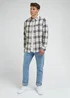 Lee Leesure Shirt Ecru Check