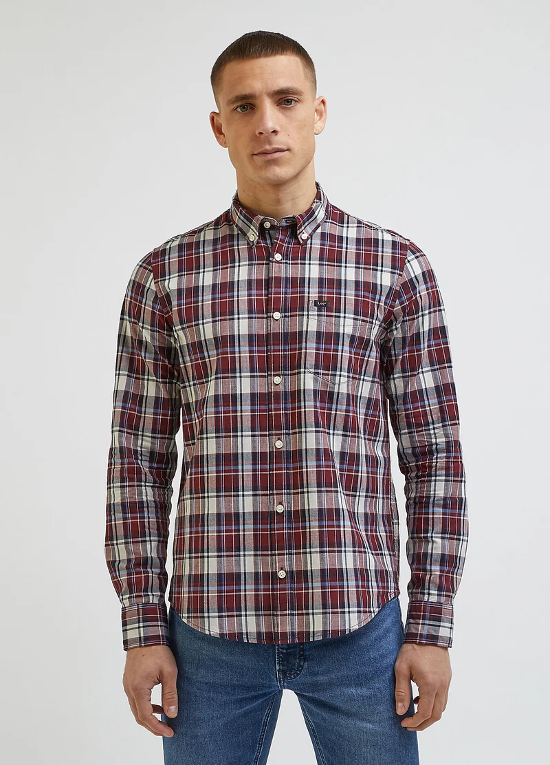 Lee Button Down Navy Check