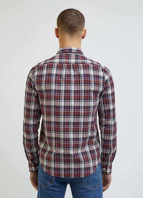 Lee Button Down Navy Check - L880RN35