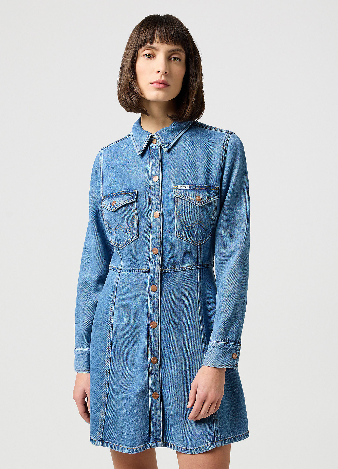 Wrangler A Line Denim Dress Partners - 112350340