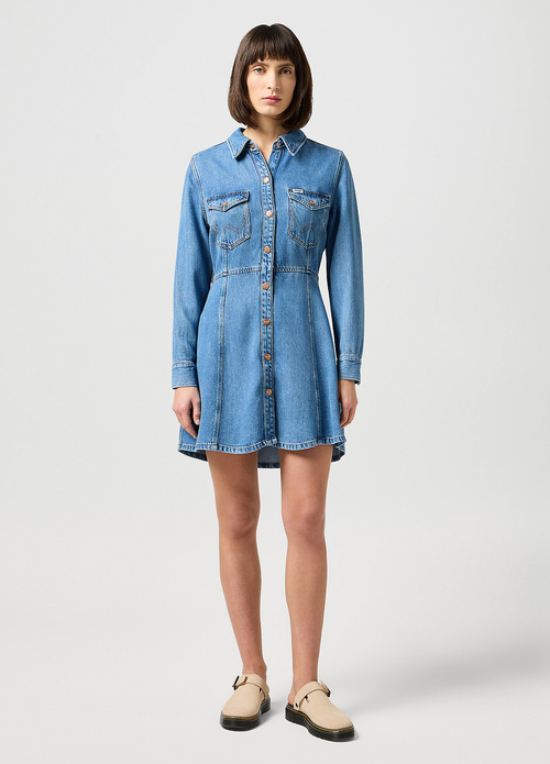 Wrangler A Line Denim Dress Partners - 112350340