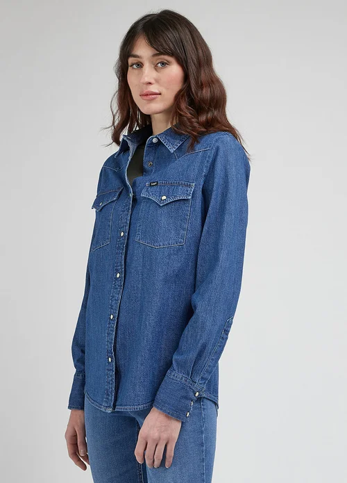 Lee Western Shirt Mid Blues