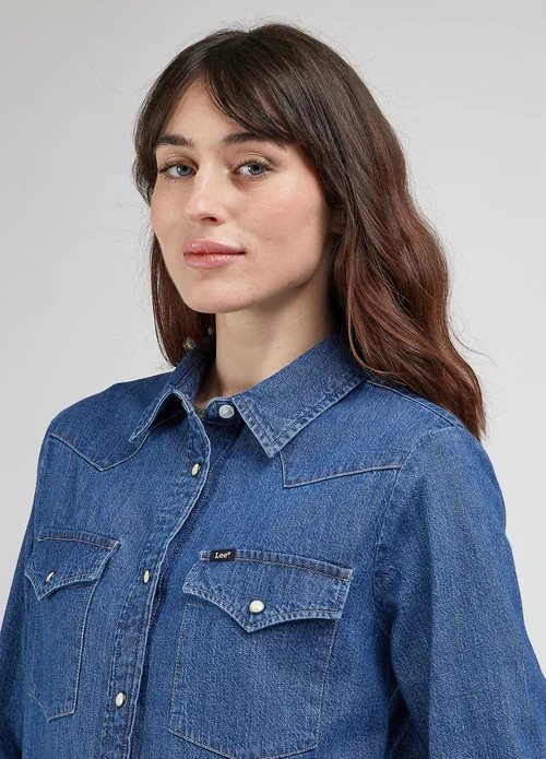 Lee Western Shirt Mid Blues