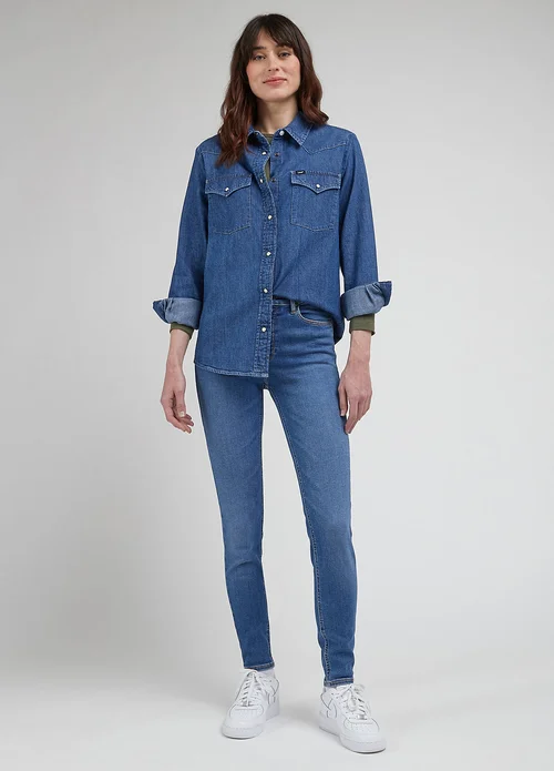 Lee Western Shirt Mid Blues