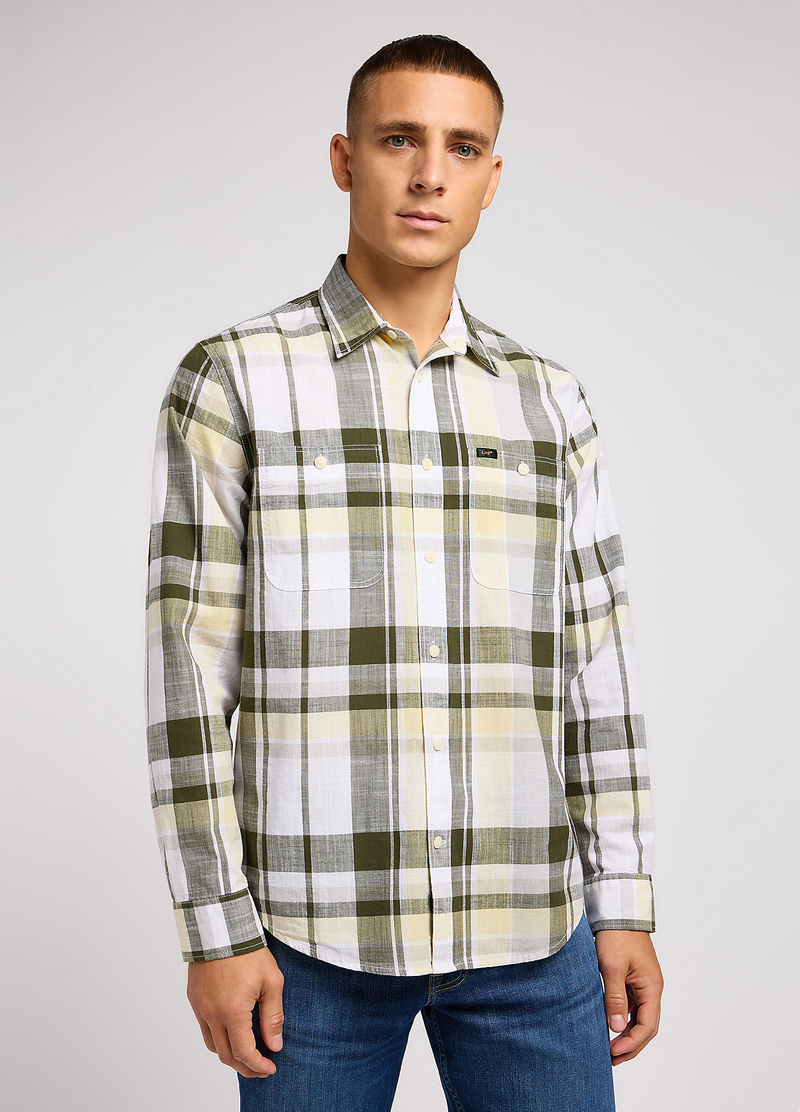 Lee Worker Shirt 20 Kale Check - 112349941