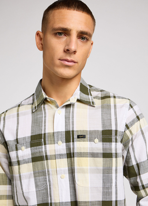 Lee Worker Shirt 20 Kale Check - 112349941