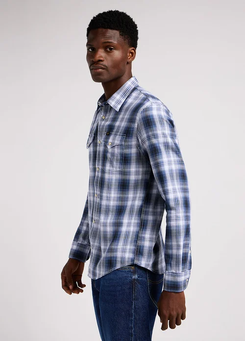 Lee Clean Western Shirt Drama Blue