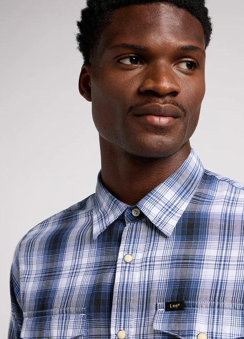 Lee Clean Western Shirt Drama Blue