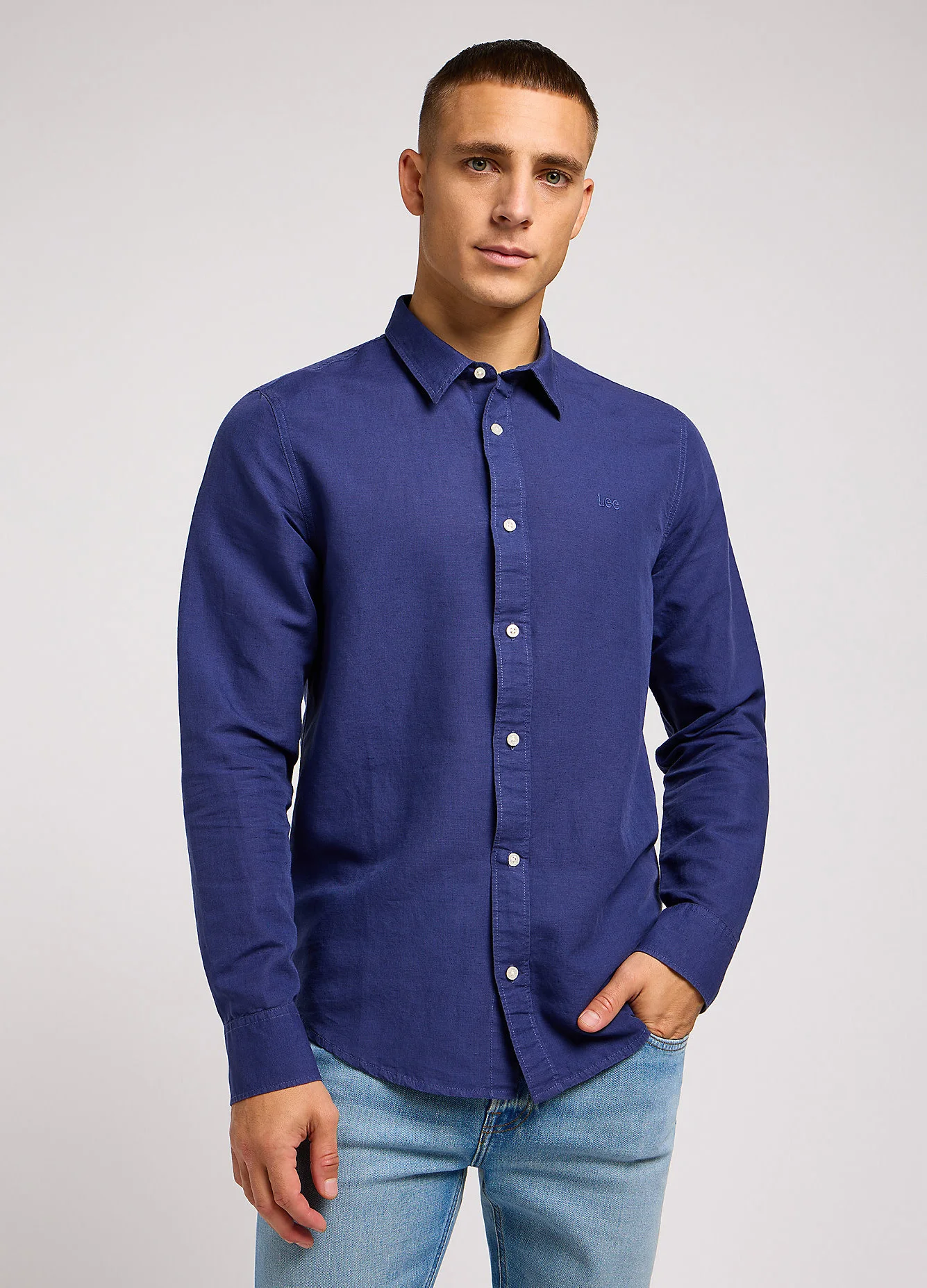 Lee Patch Shirt Medieval Blue