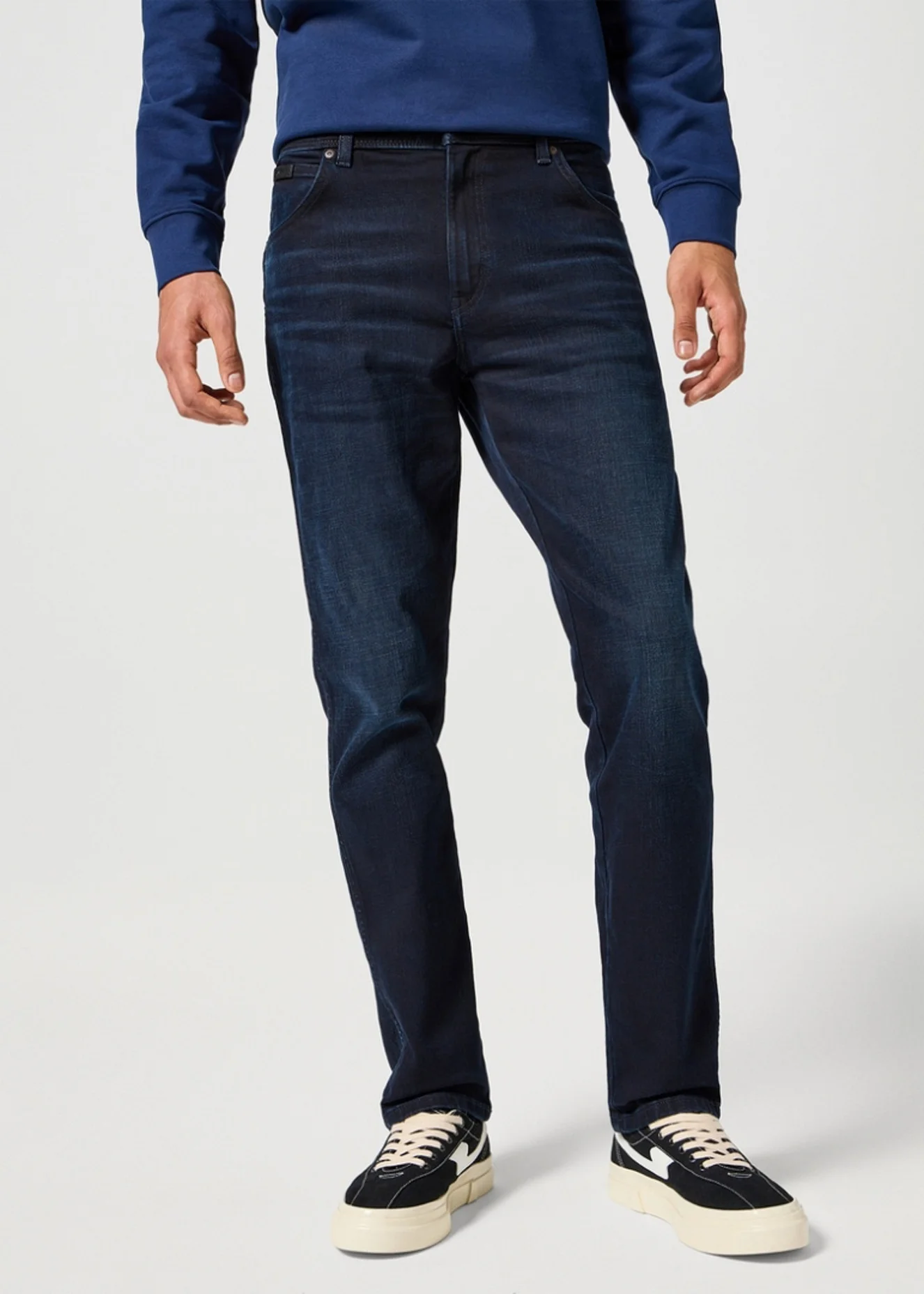 Wrangler Texas Slim Jeans Deep Blue Black