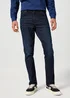 Wrangler Texas Slim Jeans Deep Blue Black