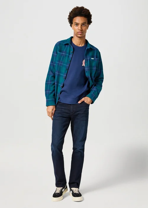 Wrangler Texas Slim Jeans Deep Blue Black