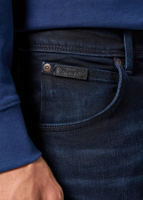 Wrangler Texas Slim Jeans Deep Blue Black