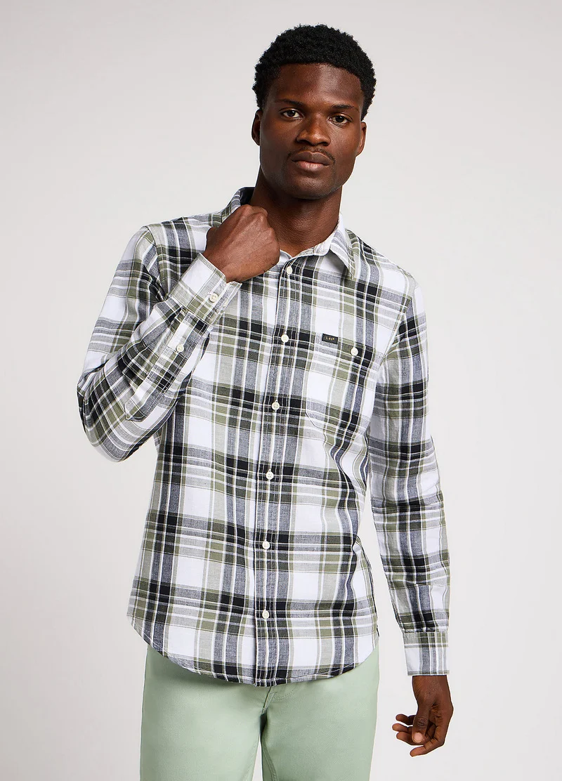 Lee Leesure Shirt Olive Grove Check