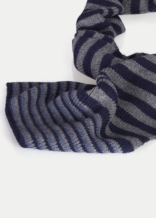 Wrangler Stripey Scarf Dark Grey Mel - W0S07U206