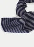 Wrangler Stripey Scarf Dark Grey Mel