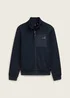 Tom Tailor Fleece Stand Up Jacket Navy Melange Structure