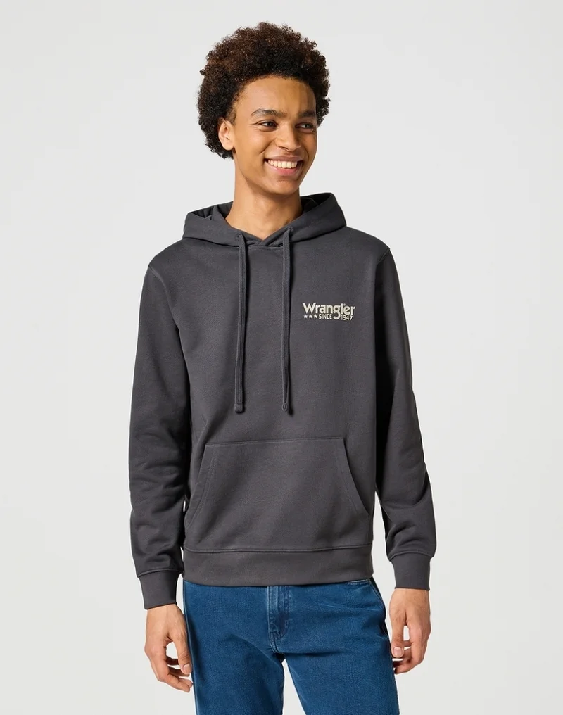 Wrangler Small Logo Crew Faded Black