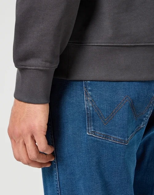 Wrangler Small Logo Crew Faded Black