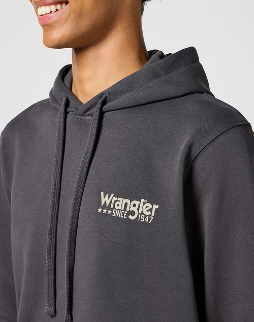 Wrangler Small Logo Crew Faded Black - 112355065