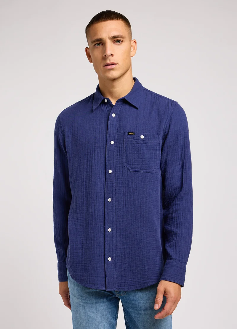 Lee Leesure Shirt Medieval Blue