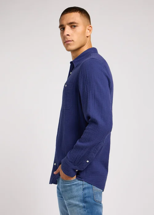 Lee Leesure Shirt Medieval Blue