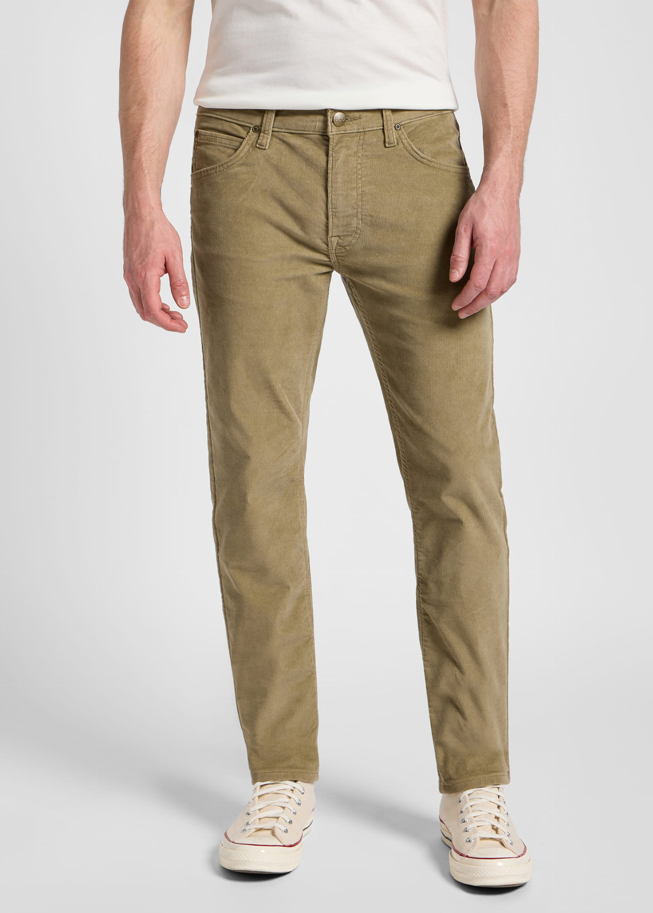 Lee Daren Zip Fly Non Denim Scar Khaki - 112355872