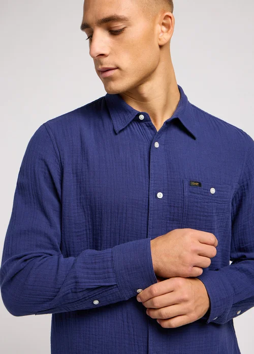 Lee Leesure Shirt Medieval Blue