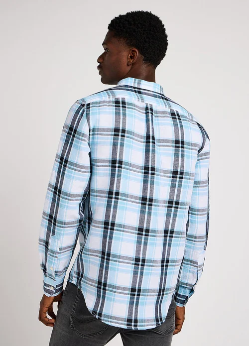 Lee Leesure Shirt Preppy Blue Check