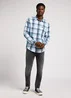 Lee Leesure Shirt Preppy Blue Check