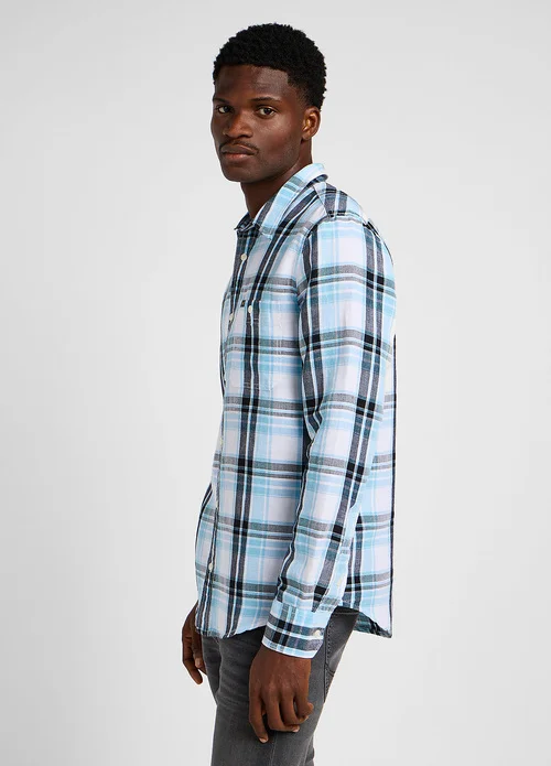 Lee Leesure Shirt Preppy Blue Check