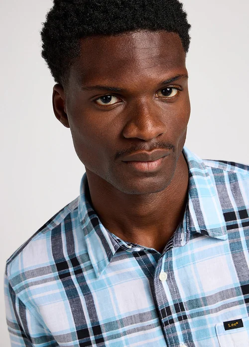 Lee Leesure Shirt Preppy Blue Check
