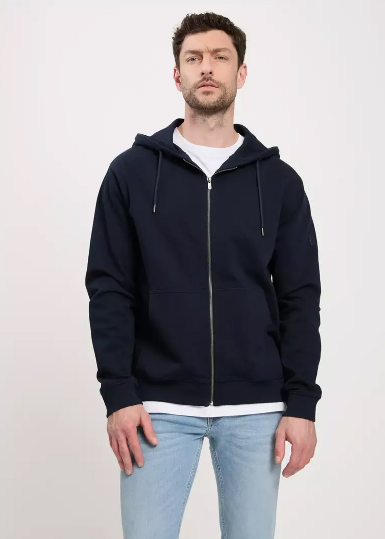 Cross Jeans Hoodie Zip Navy 001 - 25453-001