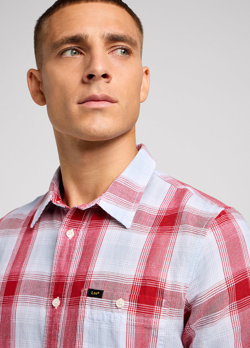 Lee Leesure Shirt Garnet Check - 112349346