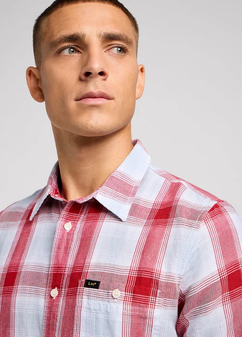 Lee Leesure Shirt Garnet Check