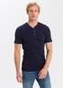 Cross Jeans T Shirt H Neck Navy 001