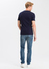 Cross Jeans T Shirt H Neck Navy 001