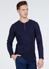 Cross Jeans Long Sleeve Tee Navy 001