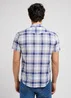 Lee Short Sleeve Western Shirt Medieval Blue Check