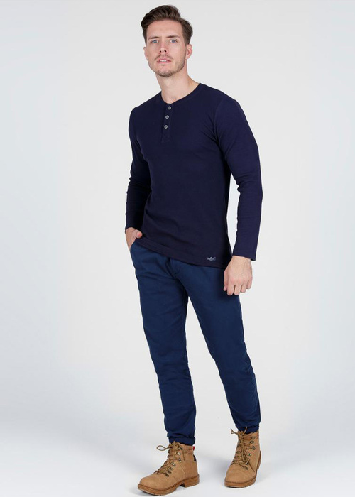 Cross Jeans Long Sleeve Tee Navy 001 - 15129-001