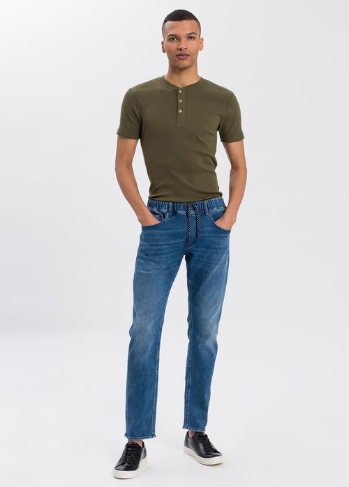 Cross Jeans T Shirt C Neck Khaki 002