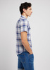 Lee Short Sleeve Western Shirt Medieval Blue Check - 112349936