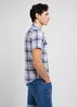 Lee Short Sleeve Western Shirt Medieval Blue Check