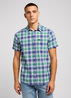 Lee Button Down Short Sleeve Dandy Green Check - 112349961