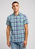 Lee Button Down Short Sleeve Dandy Green Check
