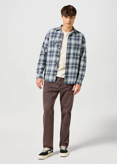 Wrangler Two Pocket Shirt Blue Grey