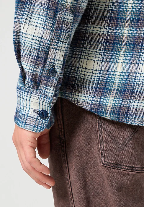 Wrangler Two Pocket Shirt Blue Grey
