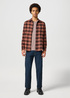 Wrangler One Pocket Shirt Root Beer Check