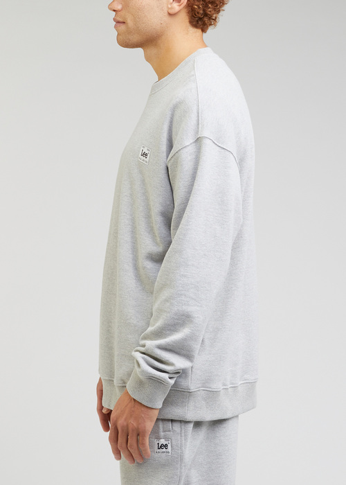 Lee Core Loose Sweatshirt Sharp Grey Mele - L84VFX03